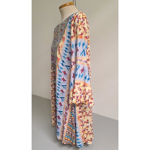 Soft Surroundings Embroidered Velvet MEDIUM Boho Maximalist Bohemian Tunic Top M - Picture 4 of 8